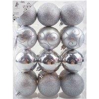 VFM e-Store Christmas Bauble Decoration Hanging Tree Ornament X 24 6cm Silver