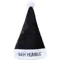 VFM e-Store Santa Hat Bah Humbug Christmas Hat X 1 30cm x 42cm Black | Size: 30 cm x 42 cm