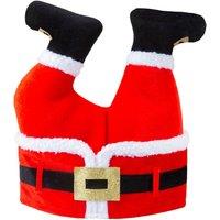 VFM e-Store Christmas Hat Santas Legs Novelty Hat X 1 61cm x 35cm Red | Size: 61 cm x 35 cm