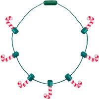 VFM e-Store Christmas Necklace Light Up Candy Cane One Size in Red