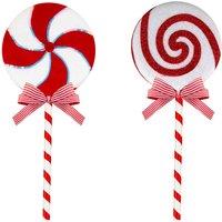 VFM e-Store Christmas Decoration Candy Cane Lollipop Varied Designs Red, White in Red