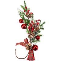 VFM e-Store Christmas Berry Pine Drop Christmas Decoration X 1 50cm Red