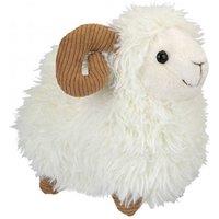 PMS Natural Sheep With Horns 18cm Soft Toy