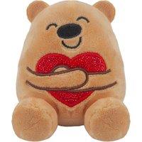 VFM e-Store Valentines Love Bear Soft Toy Hugging Shiny Heart Cute Plush in Brown