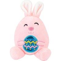 VFM e-Store Easter Bunny Soft Toy Hugging Shiny Egg Cute Plushie Huggable Cuddly in Pink
