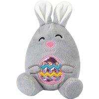 VFM e-Store Easter Bunny Soft Toy Hugging Shiny Egg Cute Plushie Huggable Cuddly in White