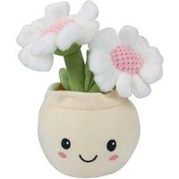 VFM e-Store Daisies Plant Pot Soft Toy Plush Stuffed in White