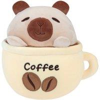 VFM e-Store Pig Cat Capybara Coffee Cup Soft Toy Cute Plushie 20cm in Yellow