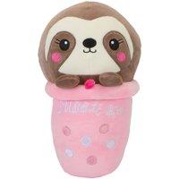 VFM e-Store Cat Sloth Unicorn Panda Bubble Tea Soft Toy Cuddly Stuffed Toy 25cm in Pink