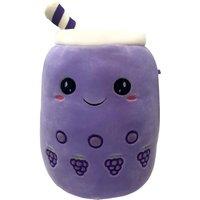 VFM e-Store Boba Tea Soft Toy Flavoured Bubble Plush Pillow, Cute in Purple