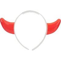 VFM e-Store Glowing Devil Horn Headband Halloween Fancy Dress 13cm x 14cm Red X 1 | Size: 13 cm x 14 cm