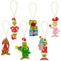 VFM e-Store Grinch Christmas Tree Hanging 3D Decoration 6.5 x 4cm Variety 6 Pack | Size: 6.5 x 4 cm