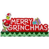VFM e-Store Grinch Christmas Sign Decoration Festive Gift 15cm x 30cm Green X 1 | Size: 15 cm x 30 cm