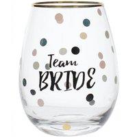 Creative Tops Ava & I Team Bride Print Stemless Wine Glass, 590ml in Clear
