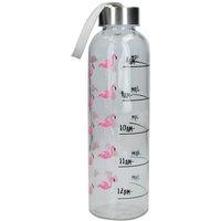 Creative Tops Ava & I Flamingo 500ml Glass Bottle in Clear