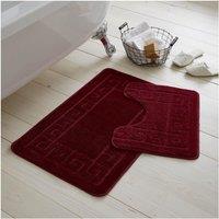 GAVENO CAVAILIA Greek Bath Mat in Burgundy
