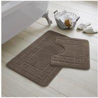 GAVENO CAVAILIA Greek Bath Mat in Light Brown