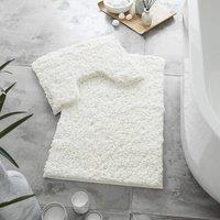 GAVENO CAVAILIA 2 Piece Zero Twist Bath Mat Set in Cream