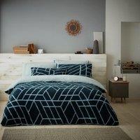 GAVENO CAVAILIA Ely Geo Printed Duvet Cover in Green | Size: King