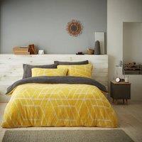 GAVENO CAVAILIA Ely Geo Printed Duvet Cover in Yellow | Size: Single