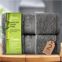 GAVENO CAVAILIA 2 Pack Bamboo Towel in Charcoal