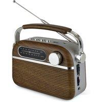 Lloytron Portable Stereo Radio With Bluetooth in Brown