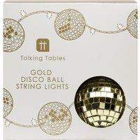 Talking Tables Luxe Gold Disco Ball Christmas String Lights - 1.6m
