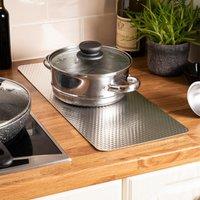 mysmartbuy Heat Resistant Kitchen Mat - Worktop Surface Protector & Chopping Board with Dimpled Metal to Disperse Heat - Measures 50 x 21cm