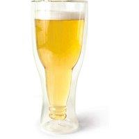 mysmartbuy Upside Down Bottle Pint Glass - Double Layer Insulated Novelty Design Drink Cup - 350ml Capacity, H19 x 5.5cm Diameter | Size: 19 x 5.5 cm