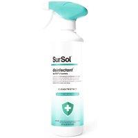 mysmartbuy SurSol Antibacterial Disinfectant Surface Spray - Eliminate 99.9% of Bacteria & Viruses - 500ml with free 50ml Handbag Size in White