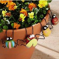 mysmartbuy 4 x Ladybird Flowerpot Buddies - Colourful Weatherproof Novelty Plant Pot Hanger Buddy Decoration - Each H9.5 x W8 x D5.5cm