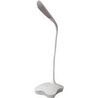 mysmartbuy LED Touch Control Desk Lamp with Nightlight - USB or Battery Powered Bedside Light with Flexible Neck & 3 Brightness Settings in White