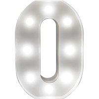 mysmartbuy Battery Powered 3D Letter O LED Light - Freestanding or Wall Mounted Alphabet Lighting Home or Party Decoration - H22 x W14 x D3cm in White