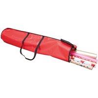 mysmartbuy Wrapping Paper Storage Bag - Red Gift Wrap Organiser with Zip & Carry Handles, Protects Christmas & Birthday Paper, Bows, Tags