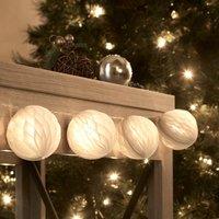 Lighting Collection Christmas Paper Lantern Shades String Lights in White