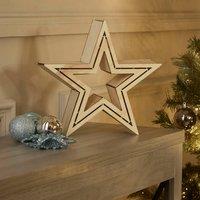 Lighting Collection Christmas Star Lamp in Brown