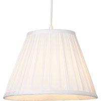 Lighting Collection Taper Pleat Silk Shade 30Cm White Lamp Shade
