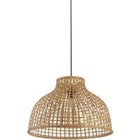 Lighting Collection Bamboo Woven Shade Large Lamp Shade in Natural