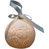 Gifts Direct 2 U Nordic Christmas Light Up Bauble Porcelain - Santa Claus in White