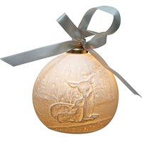 Gifts Direct 2 U Nordic Christmas Light Up Bauble Porcelain - Reindeer in White