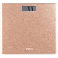 simpa Digital Bathroom Scale, Glitter Rose Gold Platform, 180kg/28st 8lb