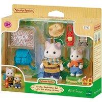 Sylvanian Families Exciting Exploration Set Latte Cat Brother & Baby Playset