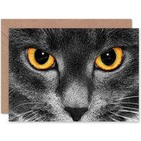 Artery8 Eyes Close Up Cat Art Blank Just to Say Card