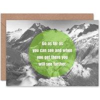 Artery8 Go As Far You Can See Farther Mountains Goodbye Card