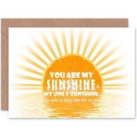 Wee Blue Coo You Are My Sunshine Sun Love Anniversary Valentines Card