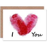 Artery8 Love You Heart Romance Anniversary Valentines Card