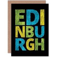 Artery8 Edinburgh Typography Texture Letters Greetings Card