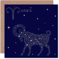 Wee Blue Coo Astrology Aries Star Sign Zodiac Birthday Greeting Card
