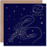 Wee Blue Coo Astrology Cancer Star Sign Birthday Greeting Card