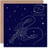 Wee Blue Coo Astrology Cancer Star Sign Zodiac Birthday Greeting Card
